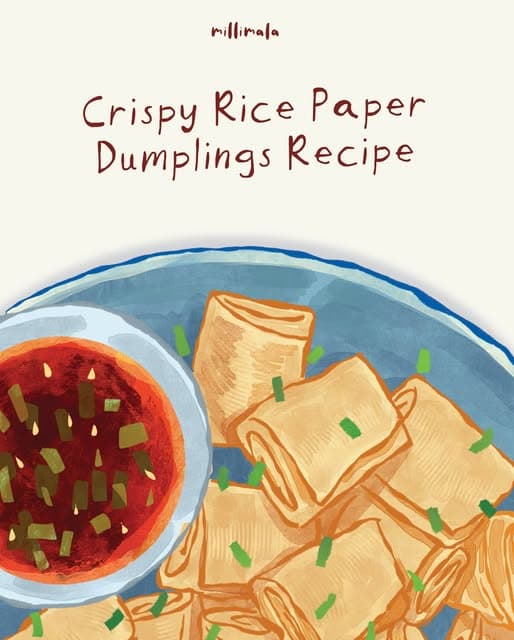 Ilustrasi rice paper dumplings dengan chili oil dari Instagram Millimala